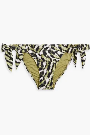 Seafolly Mandalay printed low-rise bikini briefs - Green - UK 12