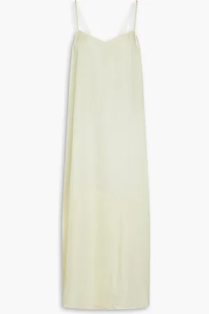 tibi Satin midi slip dress - Yellow - US 6