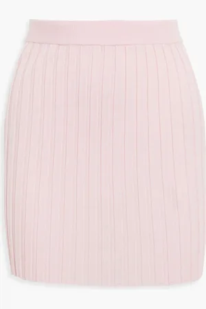 Helmut Lang Ribbed wool mini skirt - Pink - L