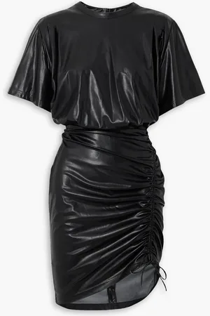 Marant Etoile Balesi ruched faux leather mini dress - - FR 40