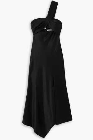 ALICE+OLIVIA Alice Olivia - Harmony one-shoulder asymmetric cutout satin midi dress - - US 10