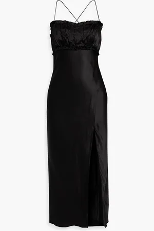 Nicholas Gathered silk-satin midi dress - - US 8