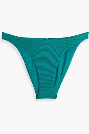 Seafolly Ribbed high-rise bikini briefs - Blue - UK 6