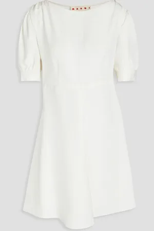 Marni Gathered jacquard mini dress - White - IT 38