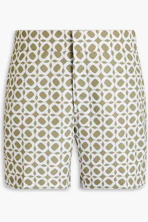 Frescobol Carioca Mid-length printed swim shorts - Green - 30