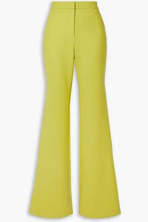 ADAM LIPPES Kennedy wool-blend twill flared pants - Yellow - US 10
