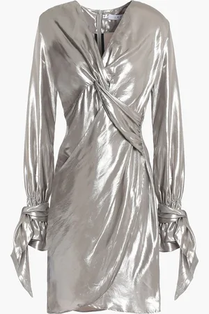 IRO Anabela twisted lam mini dress - Metallic - FR 34