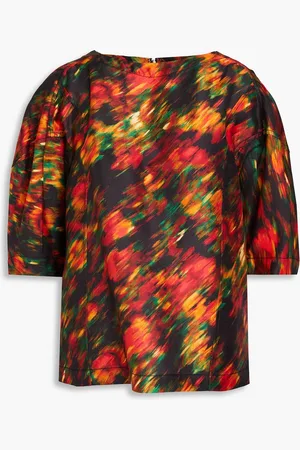3.1 Phillip Lim Printed satin-twill top - - US 4