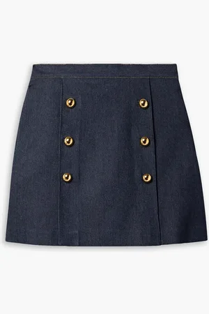 ADAM LIPPES Embellished denim mini skirt - Blue - US 8