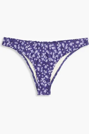 Peony Curve floral-print stretch-ECONYL bikini briefs - - XL