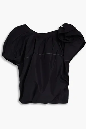 3.1 Phillip Lim One-shoulder ruffled cotton-blend poplin top - - L