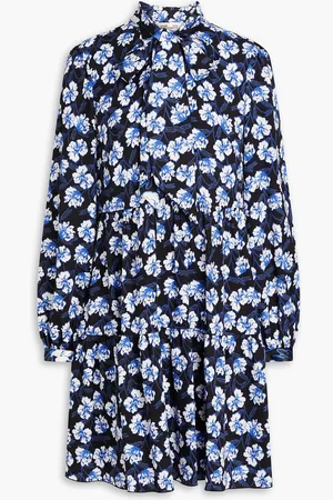 Diane von Furstenberg Romi tiered floral-print crepe mini dress - - US 10