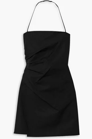 A.L.C. Charlie gathered stretch-cotton halterneck mini dress - - US 6