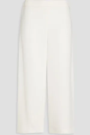Puccini Cropped silk-crepe wide-leg pants - White - IT 46