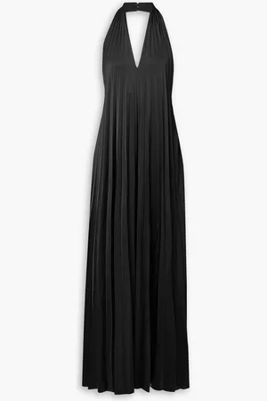 A.L.C. Rio pleated satin halterneck jumpsuit - - US 4