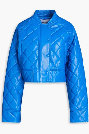 Stand Studio Ava cropped quilted faux leather jacket - - FR 36