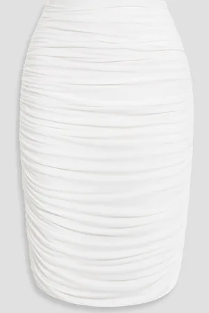 Norma Kamali Ruched stretch-jersey skirt - - S