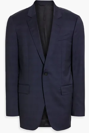 GABRIELA HEARST Damien Prince of Wales checked wool suit jacket - Blue - IT 52