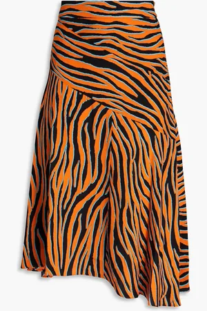 Diane von Furstenberg Lilo zebra-print crepe de chine skirt - - US 00