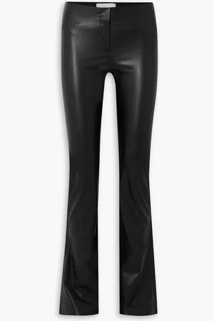 COPERNI Paneled faux leather and jersey flared pants - - FR 40