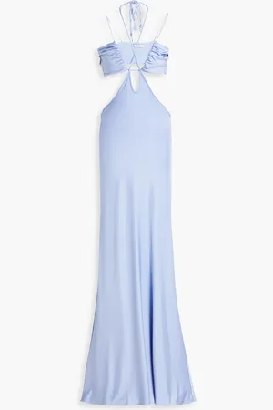 ET OCHS Genesis cutout stretch-satin jersey gown - Purple - US 12