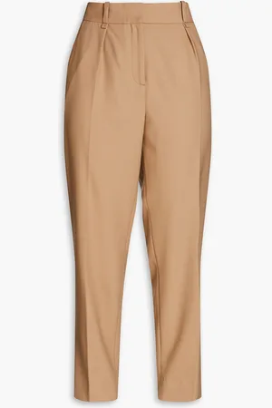 Maje Twill tapered pants - Brown - FR 36