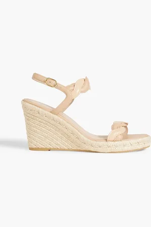Stuart Weitzman Twisted patent-leather espadrille wedge sandals - - EU 40