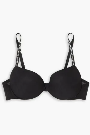 I.D. Sarrieri Nuit Interdit Swarovski crystal-embellished stretch-jersey padded bra - - 32 DD