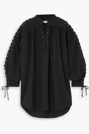 RE/DONE Pirate lace-up linen and cotton-blend mini dress - - XS