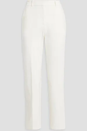 Derek Lam Bronte cotton-blend crepe tapered pants - White - US 12