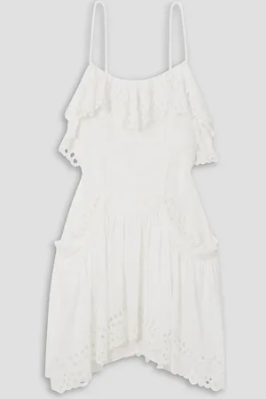 Marant Etoile Keoly broderie anglaise-trimmed cotton-voile mini dress - - FR 34