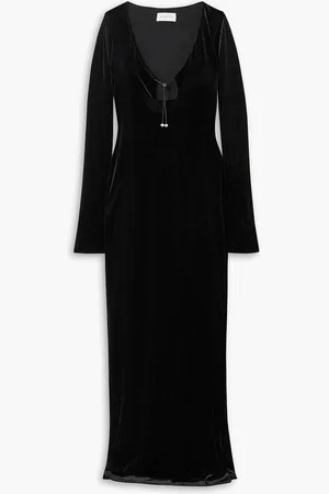 16Arlington Solaria cutout stretch-velvet maxi dress - - UK 8