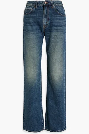 NILI LOTAN Smith faded high-rise straight-leg jeans - Blue - 26