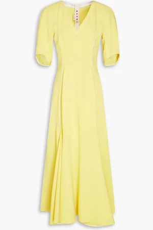 Marni Pleated stretch-crepe midi dress - - IT 40