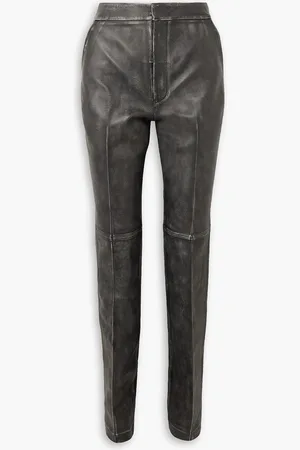 Alexander Wang Distressed leather slim-leg pants - - US 0