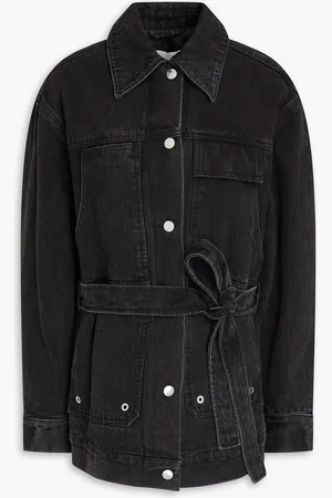 3.1 Phillip Lim Eyelet-embellished belted denim jacket - - XS/S