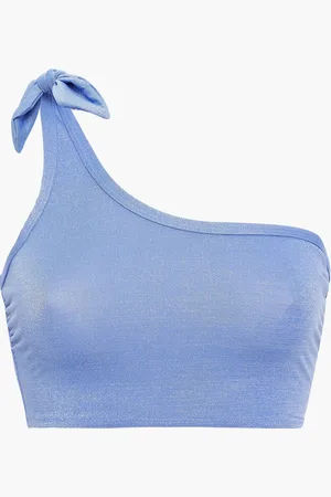 Solid The Rooney one-shoulder knotted bikini top - Purple - XS