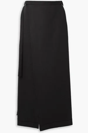 CHRISTOPHER ESBER Wrap-effect cotton-blend maxi skirt - - UK 4