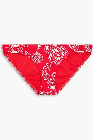 Seafolly Folklore printed low-rise bikini briefs - - UK 8