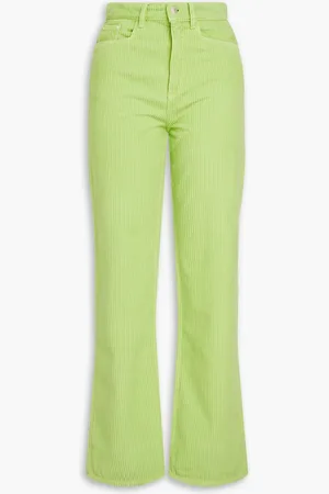 Wandler Rose cotton corduroy straight-leg pants - Green - 25