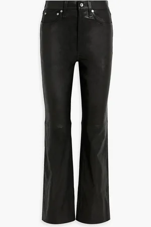 RAG&BONE Alex leather straight-leg pants - - 24
