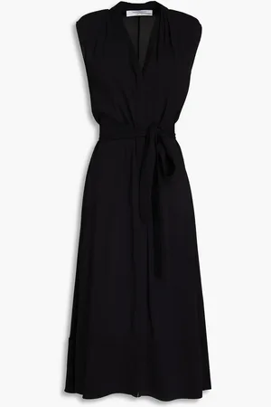 Another Tomorrow Belted crepe midi dress - - IT 38