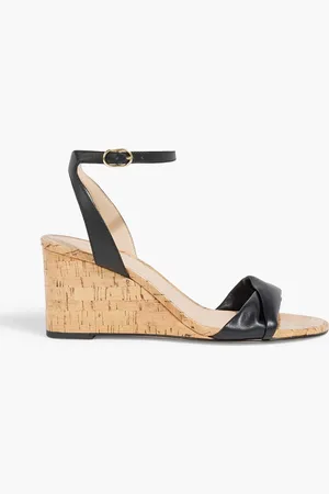 Stuart Weitzman Everly 75 leather wedge sandals - - EU 38.5