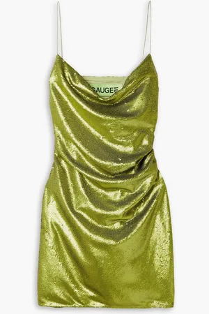 GAUGE81 Almora draped sequined tulle mini dress - Green - DE 40
