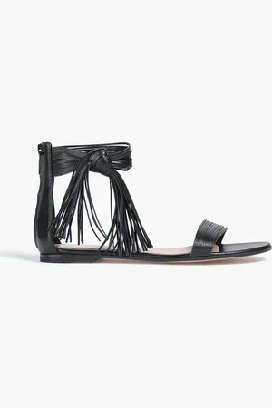 Gianvito Rossi Noelle fringed leather sandals - - EU 36