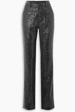 ROTATE Rottan sequin-embellished mid-rise straight-leg jeans - - 27