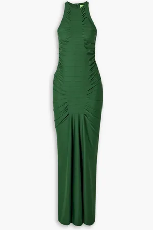 GAUGE81 Deni ruched stretch-jersey maxi dress - Green - DE 38