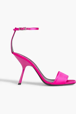 Sergio Rossi Crystal-embellished satin sandals - Pink - EU 38.5