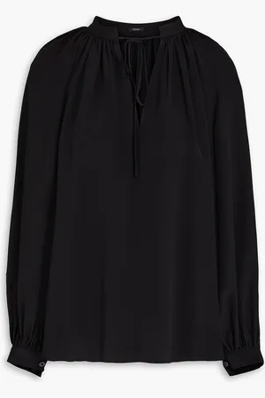 Joseph Gathered silk crepe de chine blouse - - FR 38