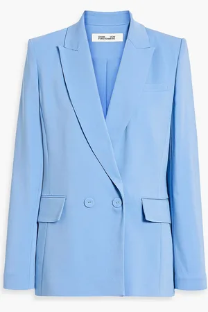 Diane von Furstenberg Salzburg double-breasted crepe blazer - Blue - US 0
